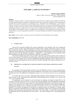 towards a &bdquo;service economy&rdquo;?