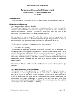 Fundamental Concepts of Measurement Bang