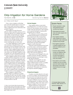 Drip Irrigation for Home Gardens - Colorado State University Extension