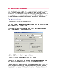 Scatter plots - Scientific Software International