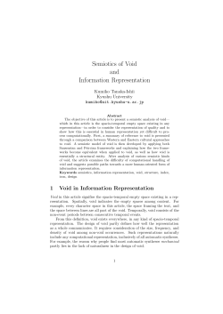 Semiotics of Void and Information Representation