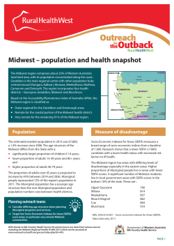 Midwest &ndash; population and health snapshot