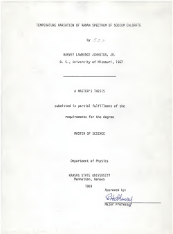 Temperature variation of raman spectrum of sodium chlorate - K-REx