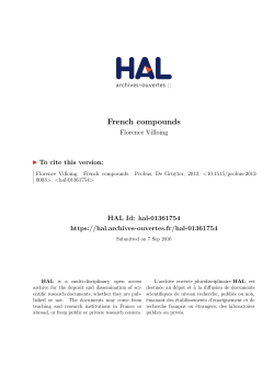 French compounds - Hal-SHS