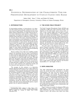 Statistical Determination of the Characteristic Time for Precipitation