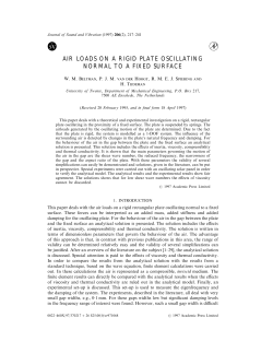 Air Loads on a Rigid Plate Oscillating Normal to a