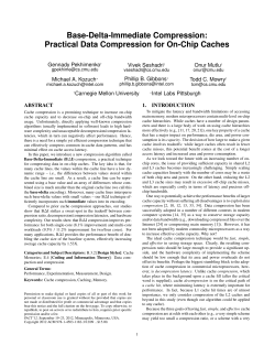 Base-Delta-Immediate Compression