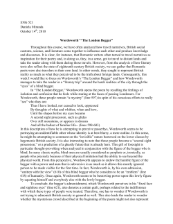 ENG 521 Daniela Miranda October 14th, 2010 Wordsworth` &ldquo;The