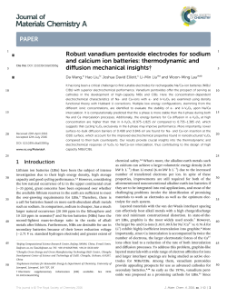 Robust vanadium pentoxide electrodes for sodium and calcium ion
