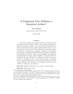 Is Equipment Price Deflation A Statistical Artifact?