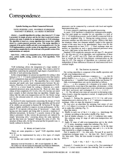 Systolic Sorting on a Mesh-Connected Network