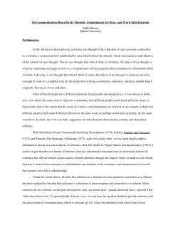 On Communication-Based De Re Thought