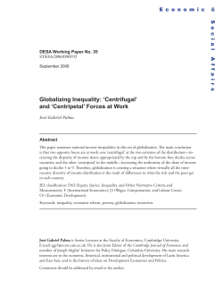 Globalizing Inequality: `Centrifugal` and `Centripetal` Forces at Work