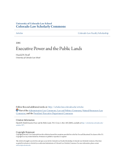 Executive Power and the Public Lands
