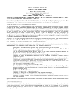 Effective Date of Notice: March 20, 2003