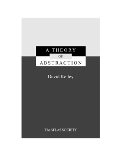 A Theory of Abstraction by David Kelley