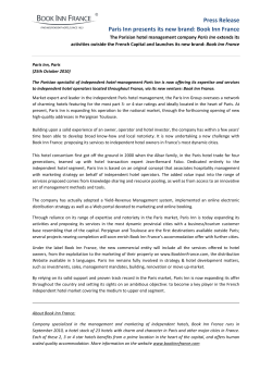 Press Release - Book Inn France