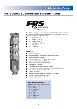 FPS-1000FS Submersible Turbine Pump