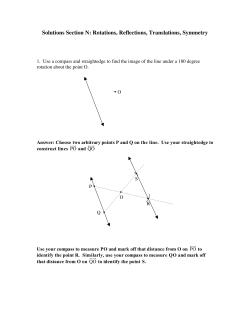 Solutions Section N: Rotations, Reflections, Translations, Symmetry