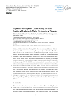 Nighttime Mesospheric Ozone During the 2002 Southern