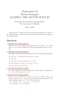 Mathematics IA Worked Examples ALGEBRA