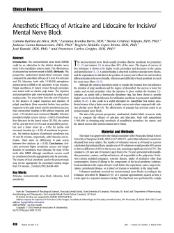 Anesthetic Efficacy of Articaine and Lidocaine for Incisive