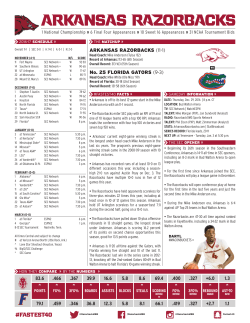 Notes - Arkansas Razorbacks