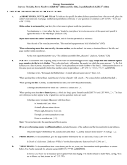 LITERARY DOCUMENTATION