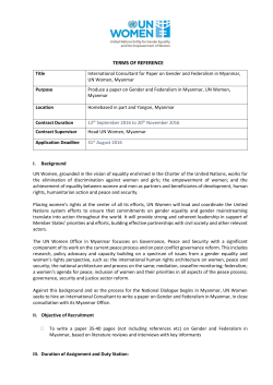 terms of reference - UN Women Asia