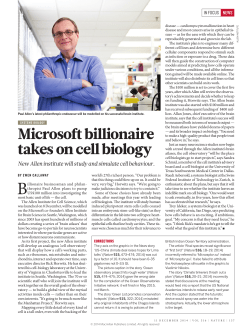 Microsoft billionaire takes on cell biology