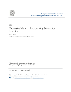 Expressive Identity: Recuperating Dissent for Equality