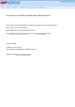 An overview of the DII-HEP OpenStack based CMS data