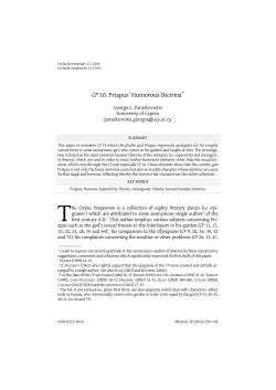 CP 10. Priapus` Humorous Doctrina