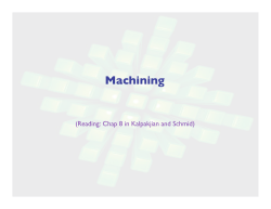 Machining