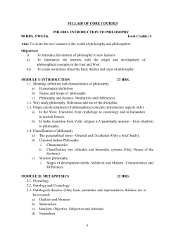 Core course of BA Philosophy