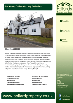 Tor Aluinn, Coldbackie, Lairg, Sutherland