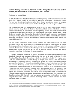 Hubbell Trading Post: Trade, Tourism, and the Navajo Southwest