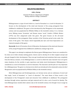 bildungsroman - The Dawn Journal