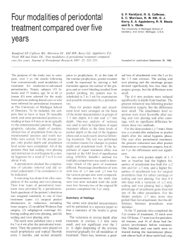 Four modalities of periodontal treatment compared over five years