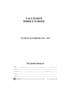 Student Handbook - Tallmadge City Schools