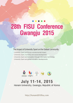 28th FISU Conference Gwangju 2015