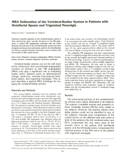 MRA Delineation of the Vertebral-Basilar System in Patients with