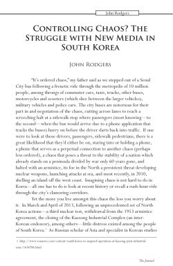 Controlling Chaos? The Struggle with New Media in South Korea