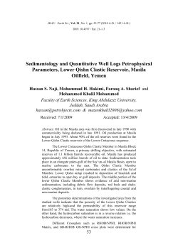 Sedimentology and Quantitative Well Logs Petrophysical