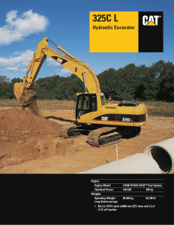 Specalog for 325C L Hydraulic Excavator, AEHQ5466-02