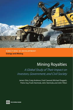 Mining Royalties - ISBN: 0821365029