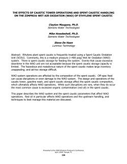 THE EFFECTS OF CAUSTIC TOWER OPERATIONS AND SPENT