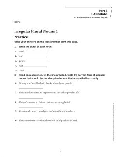 Irregular Plural Nouns 1 - Macmillan/McGraw-Hill