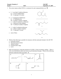 F2007 Exam 1 - organicchem.org