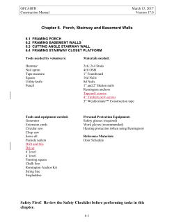 Chapter 6. Porch, Stairway and Basement Walls Safety First! Review